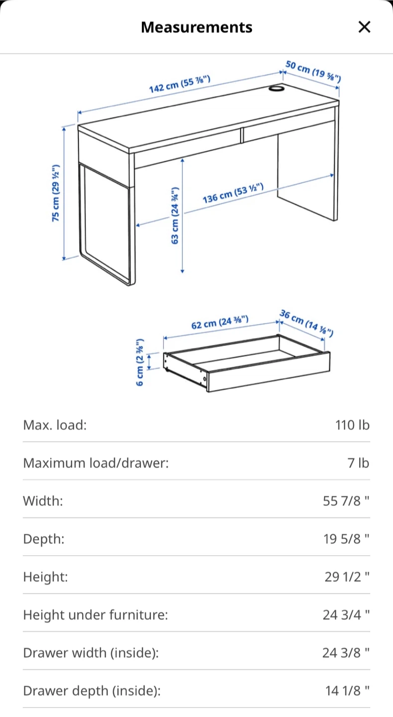 IKEA MICKE Desk - White - photo 4