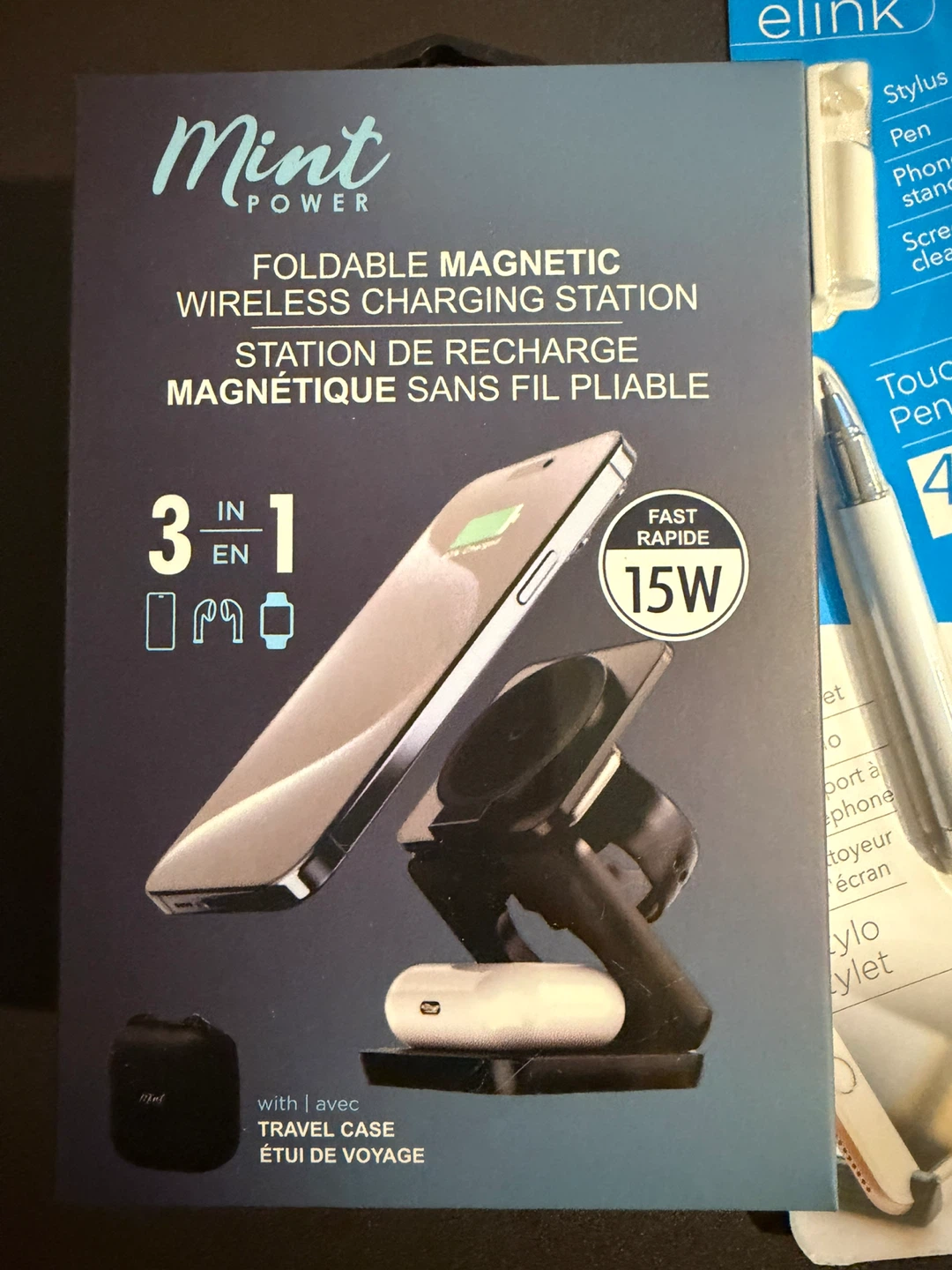 Mint Foldable Magnetic Wireless Charger plus Stylus Pen - photo 2