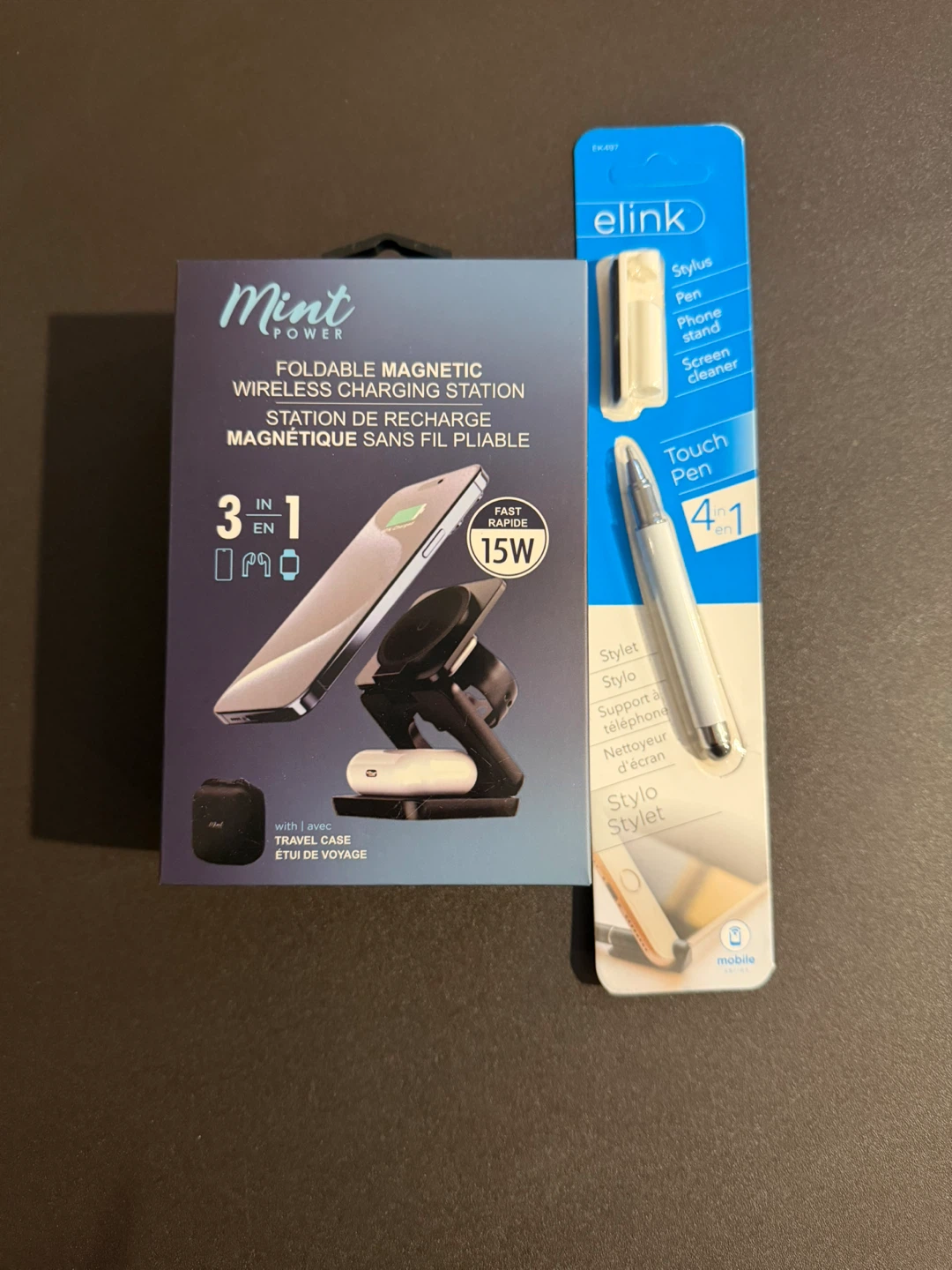 Mint Foldable Magnetic Wireless Charger plus Stylus Pen
