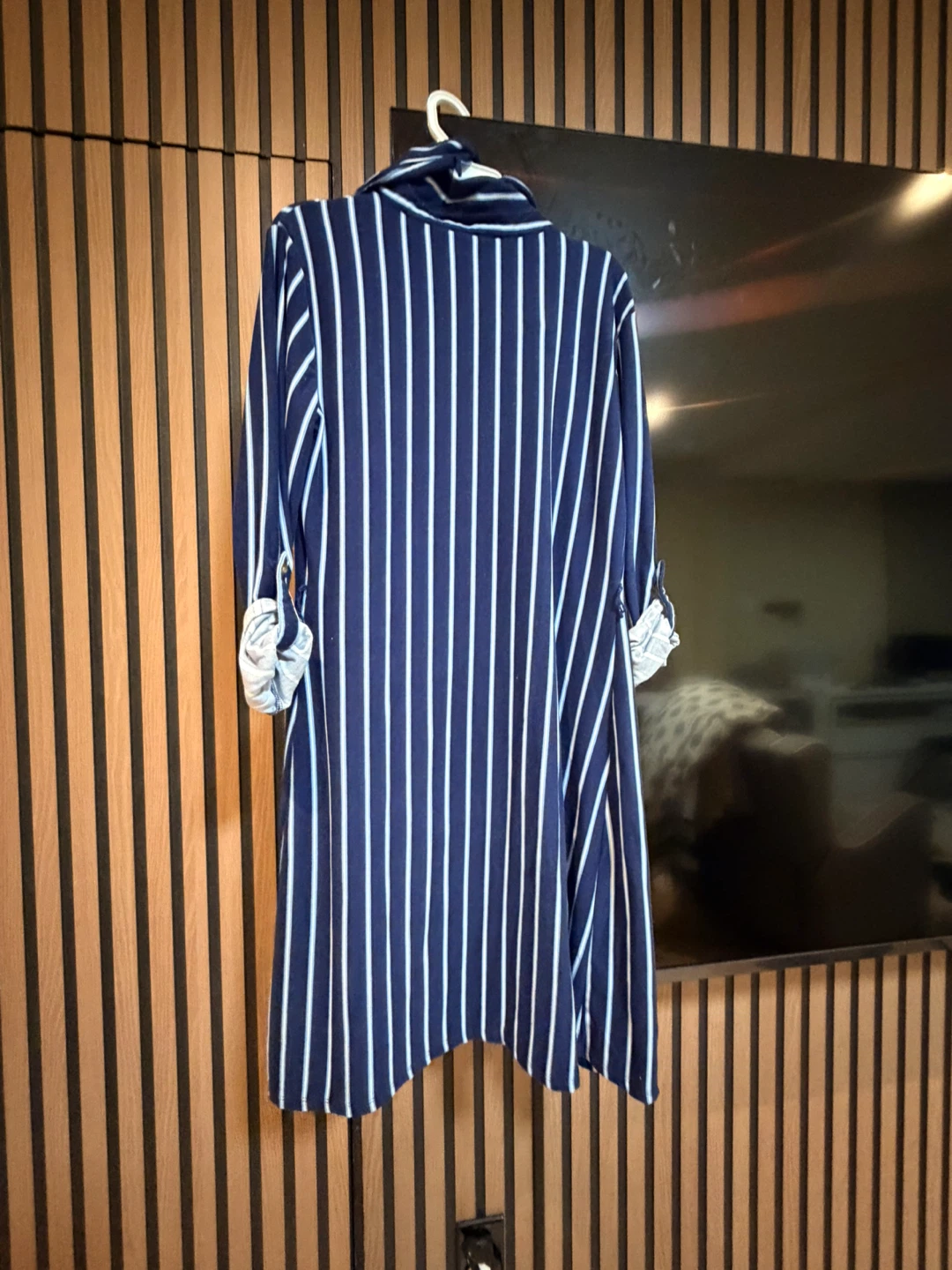 Navy and White Striped dress - photo 3