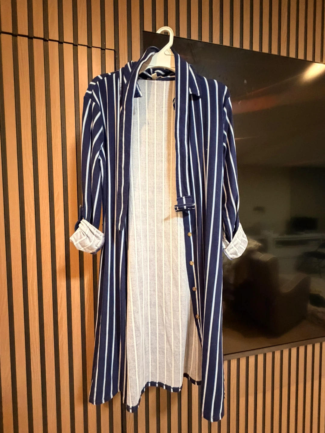 Navy and White Striped dress