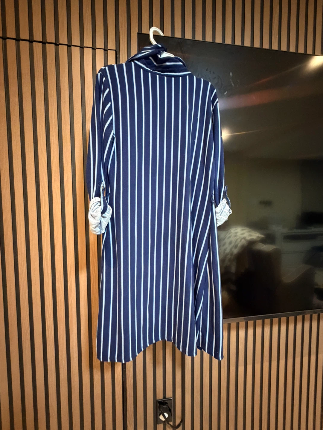 Navy and White Striped dress - photo 4