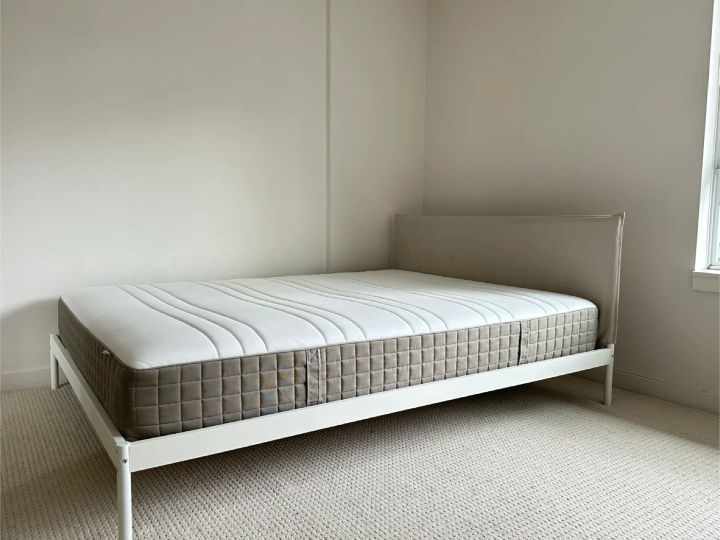 IKEA Queen size Bed Frame + Clean Mattress – $70 OBO