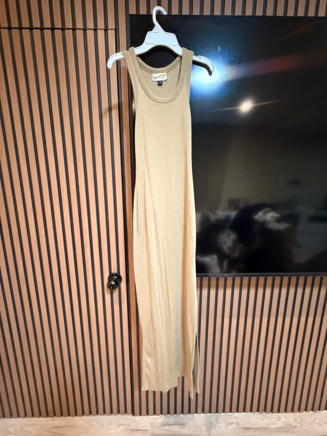 Universal Thread Ribbed Tank Dress - Tan