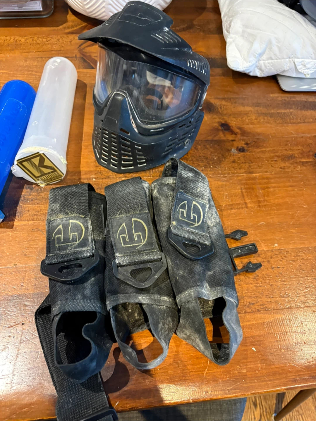 Paintball Gear Set - Mask, Hopper, Pods, Tank, Harness