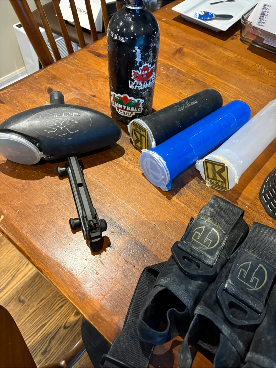 Paintball Gear Set - Mask, Hopper, Pods, Tank, Harness - photo 2