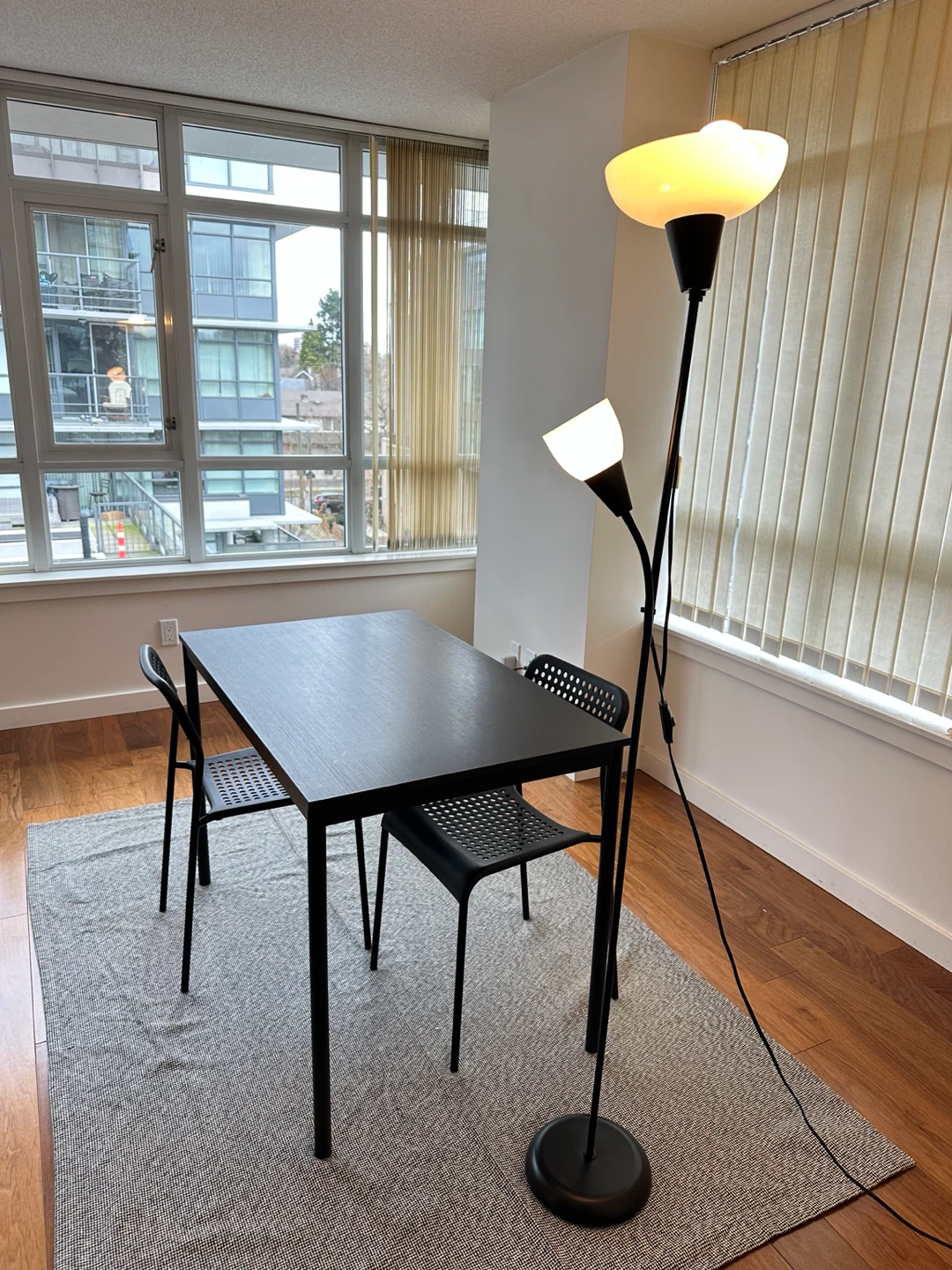 Minimal Black Dinner table Set – Lamp Included $60