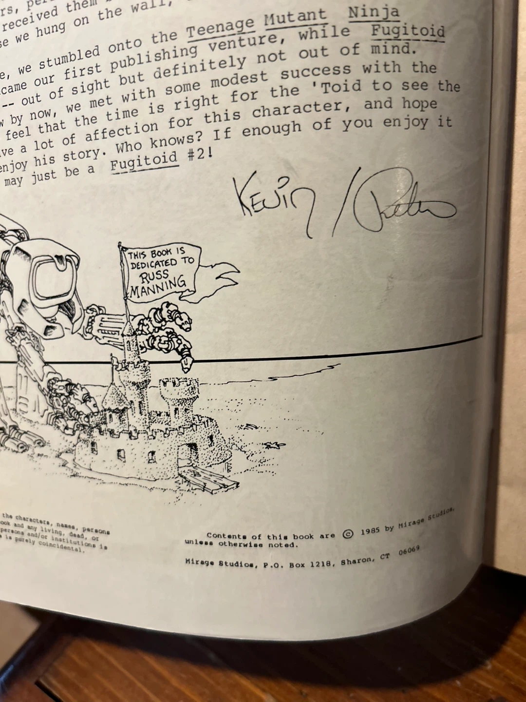 Fugitoid #2 Comic Book 1985 Mirage Studios - photo 4