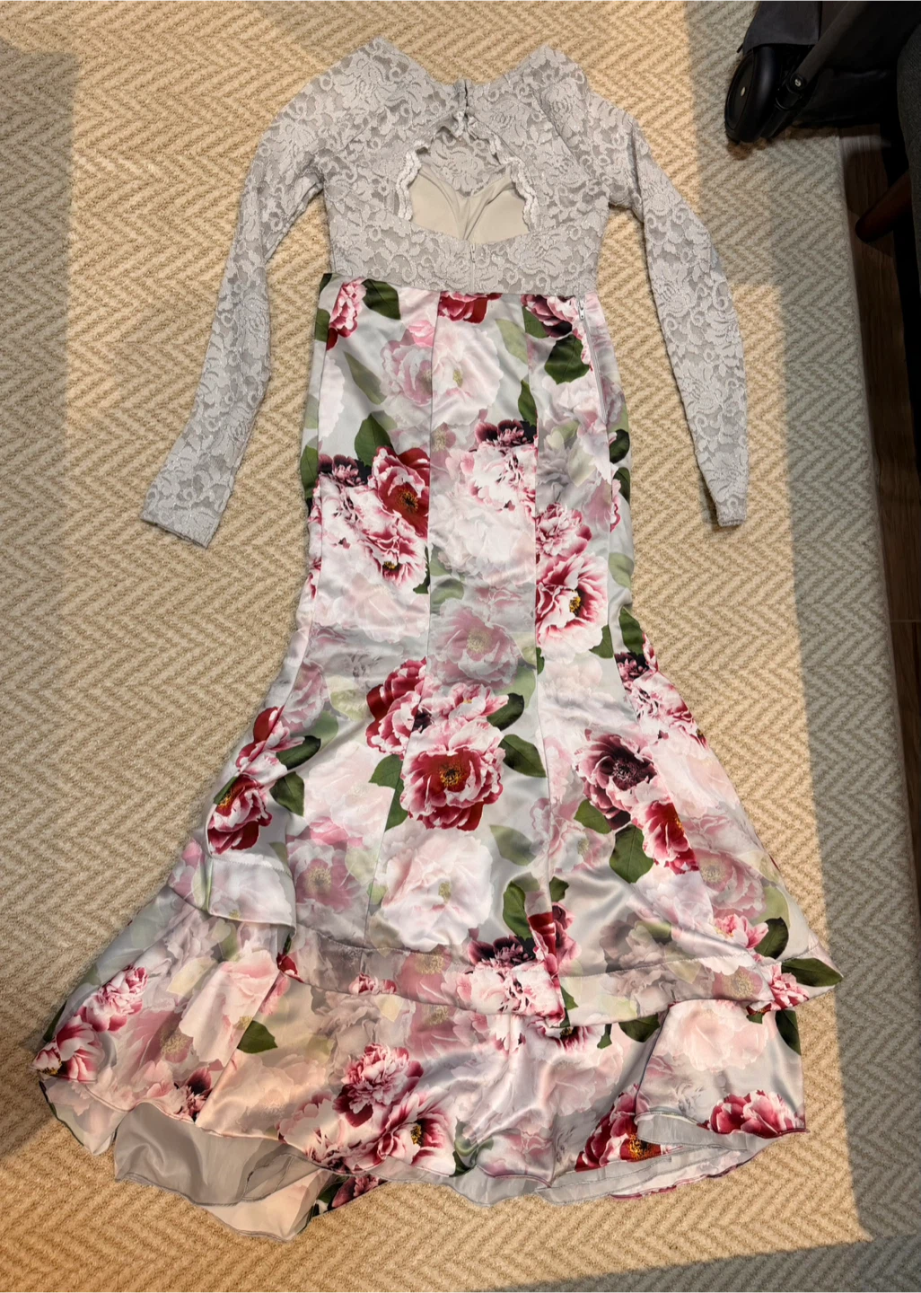 Floral Print Two-Piece Prom Dress - photo 4