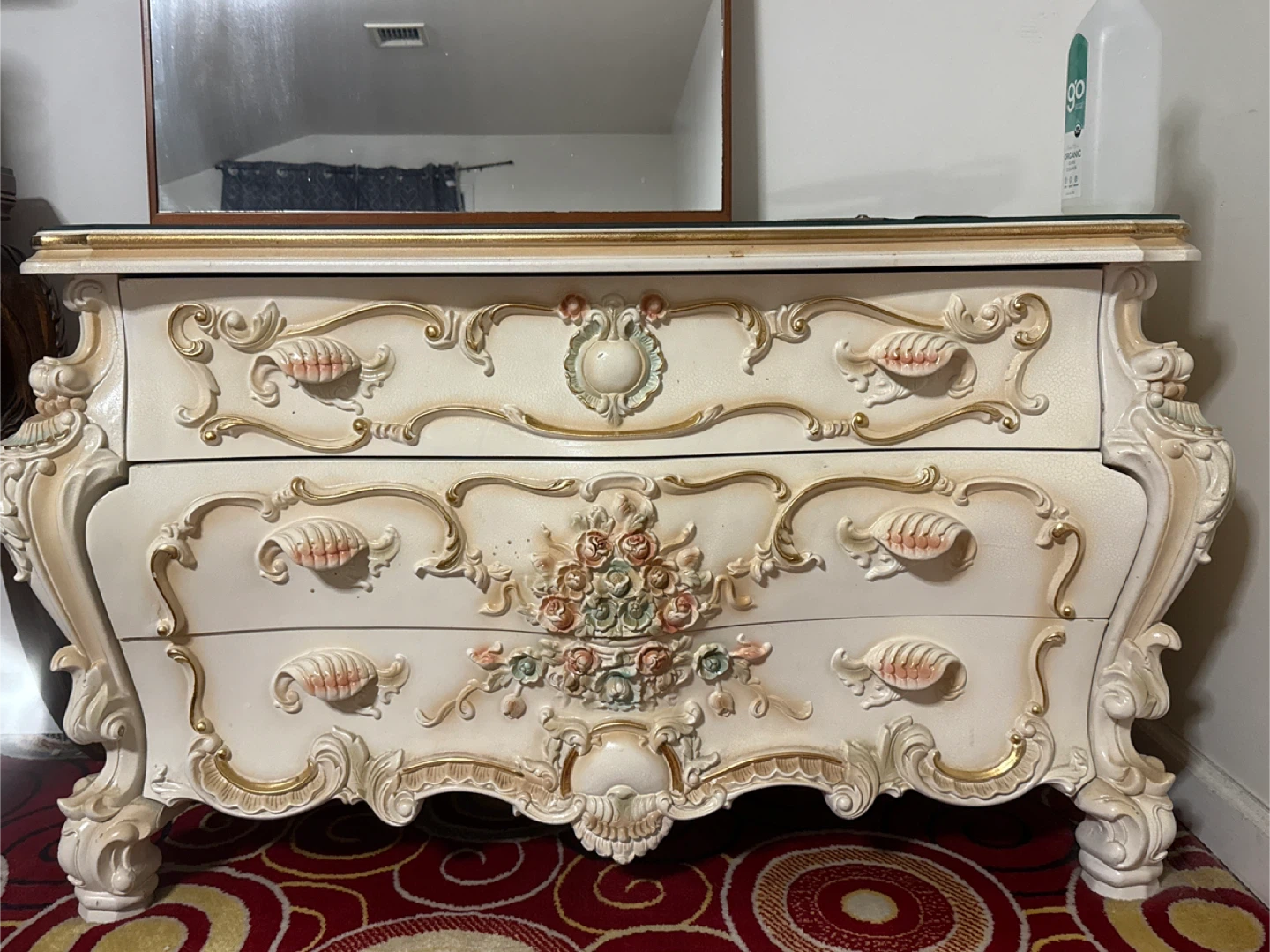 Ornate Vintage Style 3-Drawer Dresser Chest