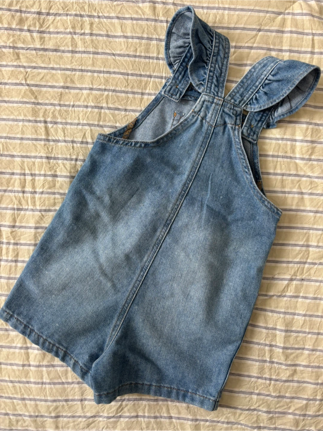 Denim Ruffle Strap Overalls - photo 2