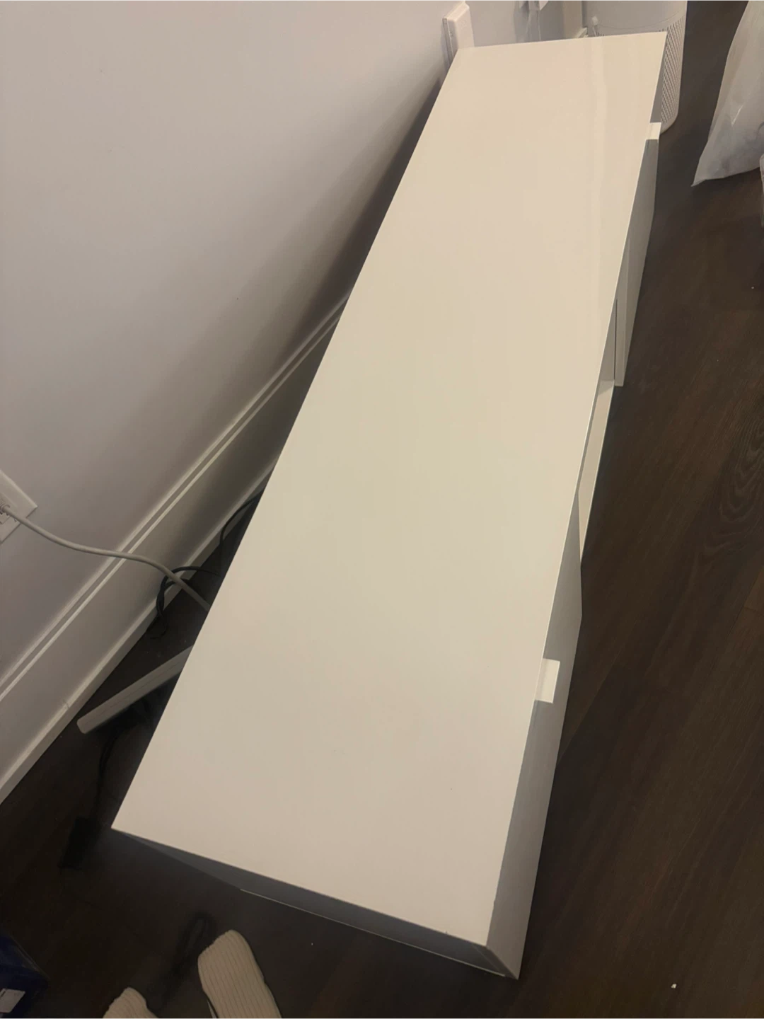 White Media Console TV Stand - photo 2