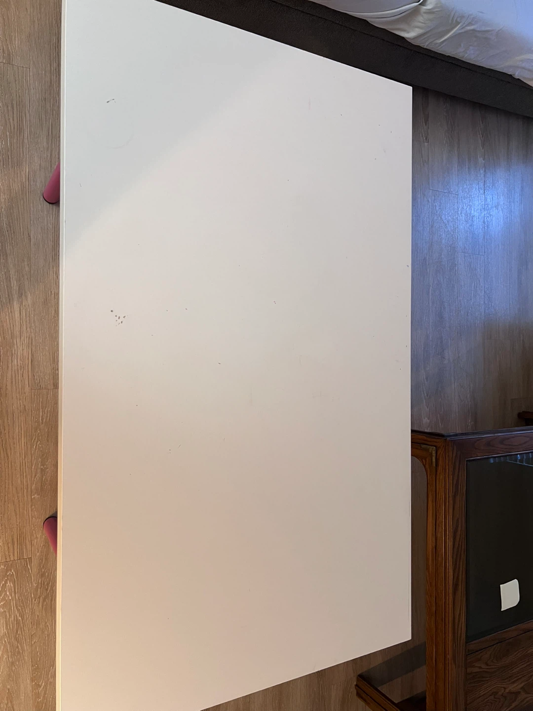 IKEA Table White with Pink Legs - photo 4