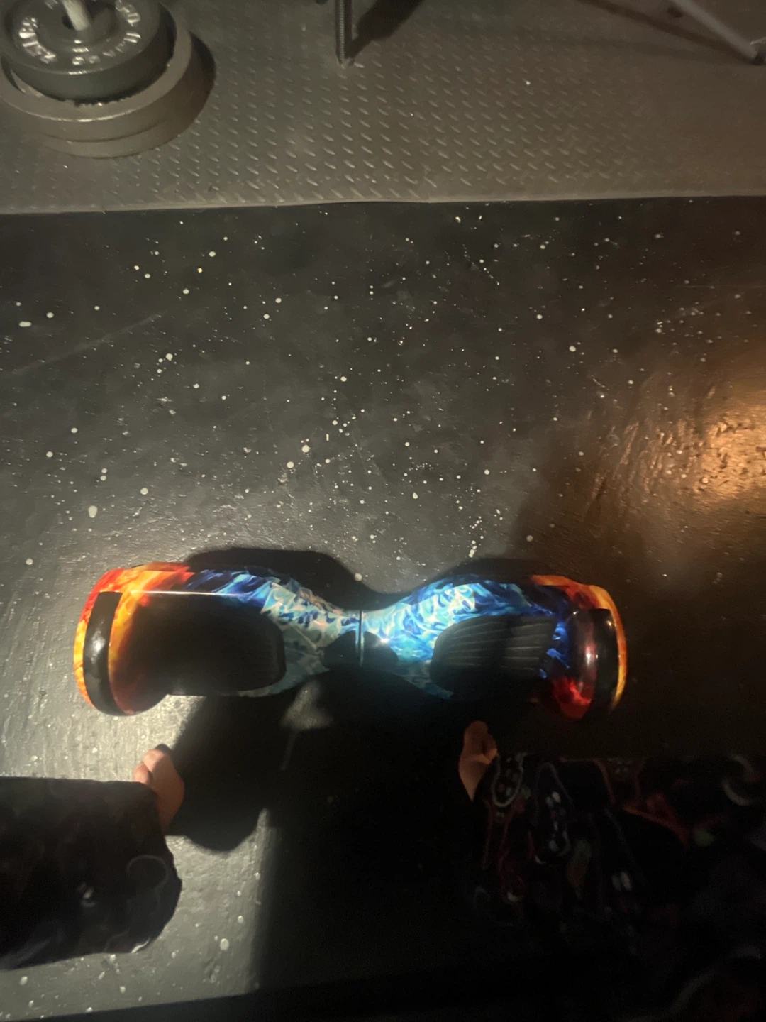 Hoverboard with Flame Design