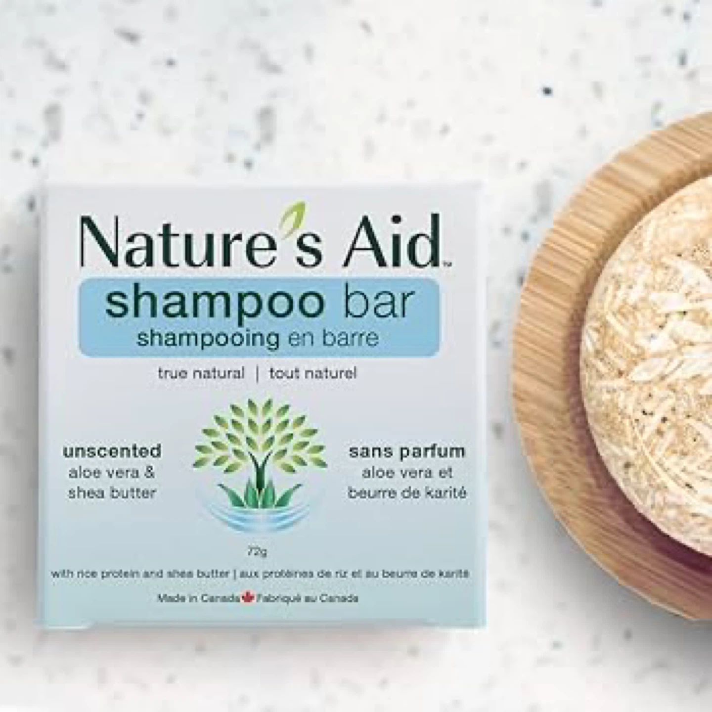 Nature's Aid Unscented Shampoo Bar with Aloe Vera & Shea Butter