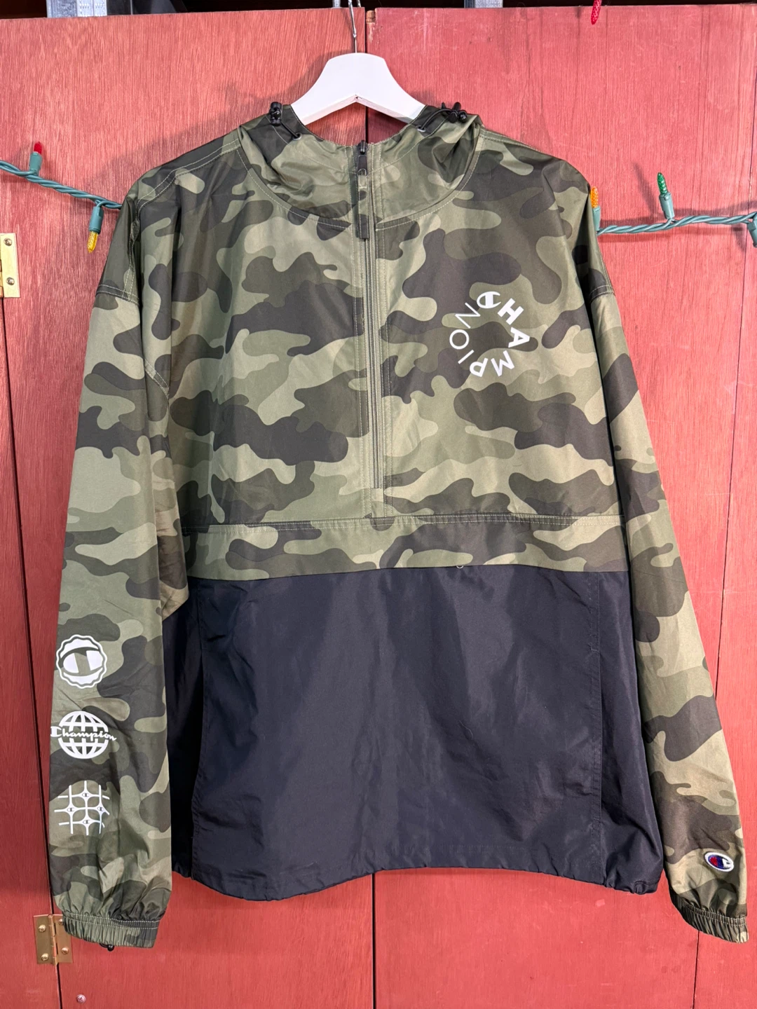 Champion Men’s Camo Half Zip-Up Windbreaker Jacket Size Xl - photo 2