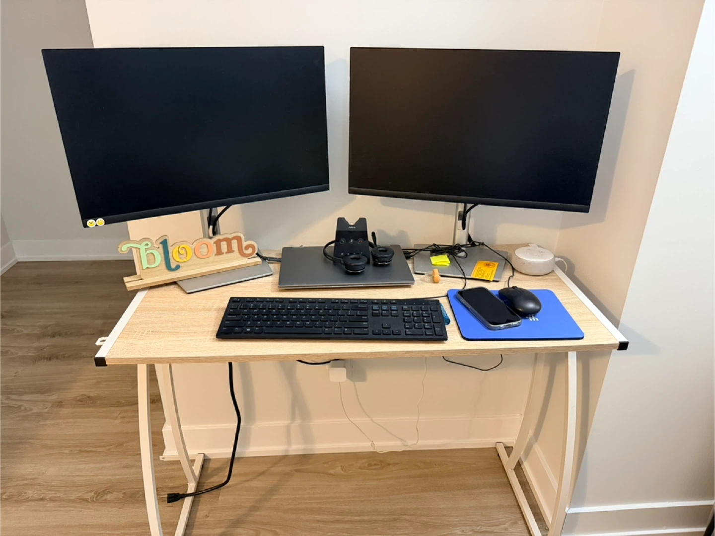 Computer Desk with Wood Top