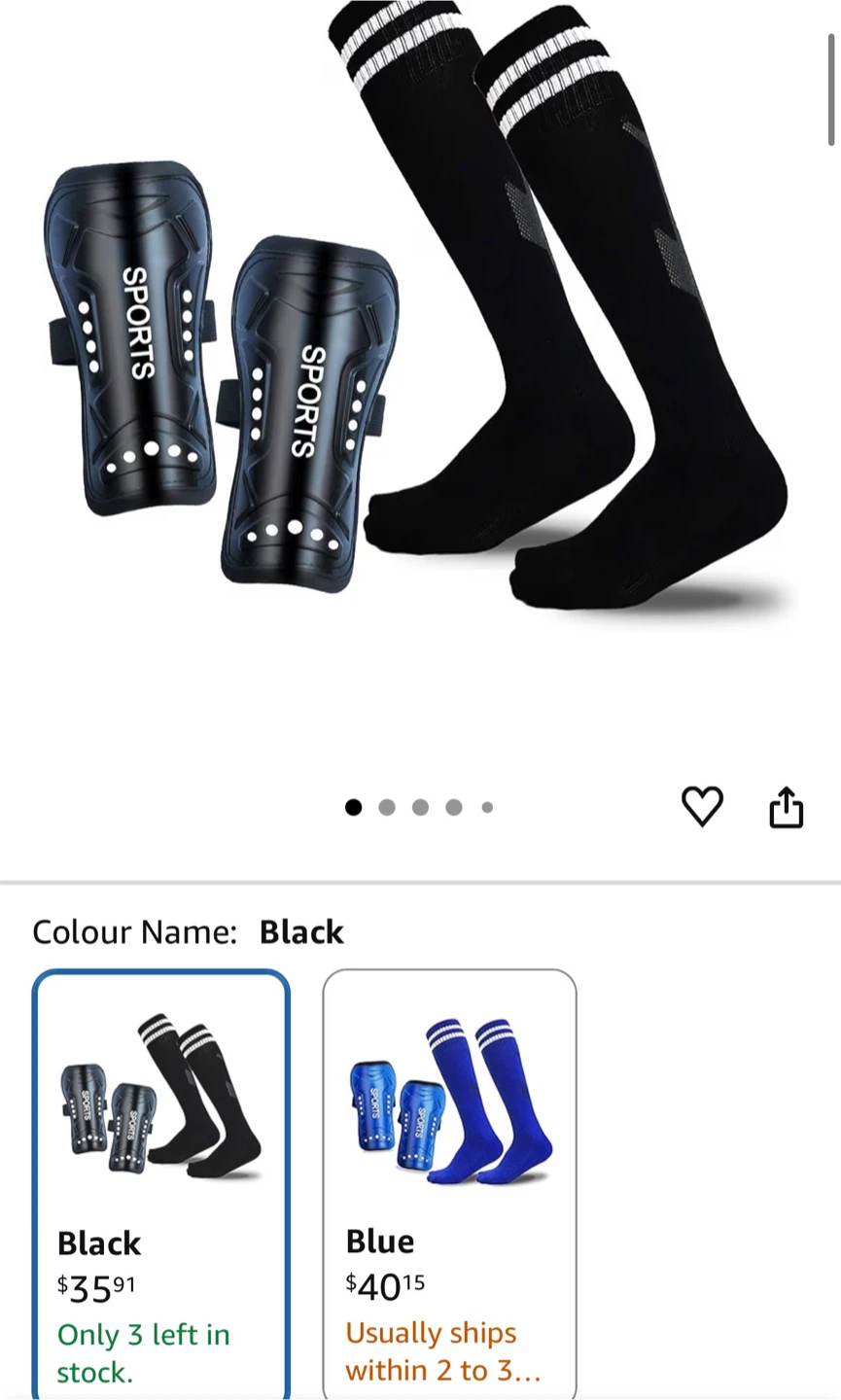 Hryr bay Soccer Shin Guards with Socks - photo 2