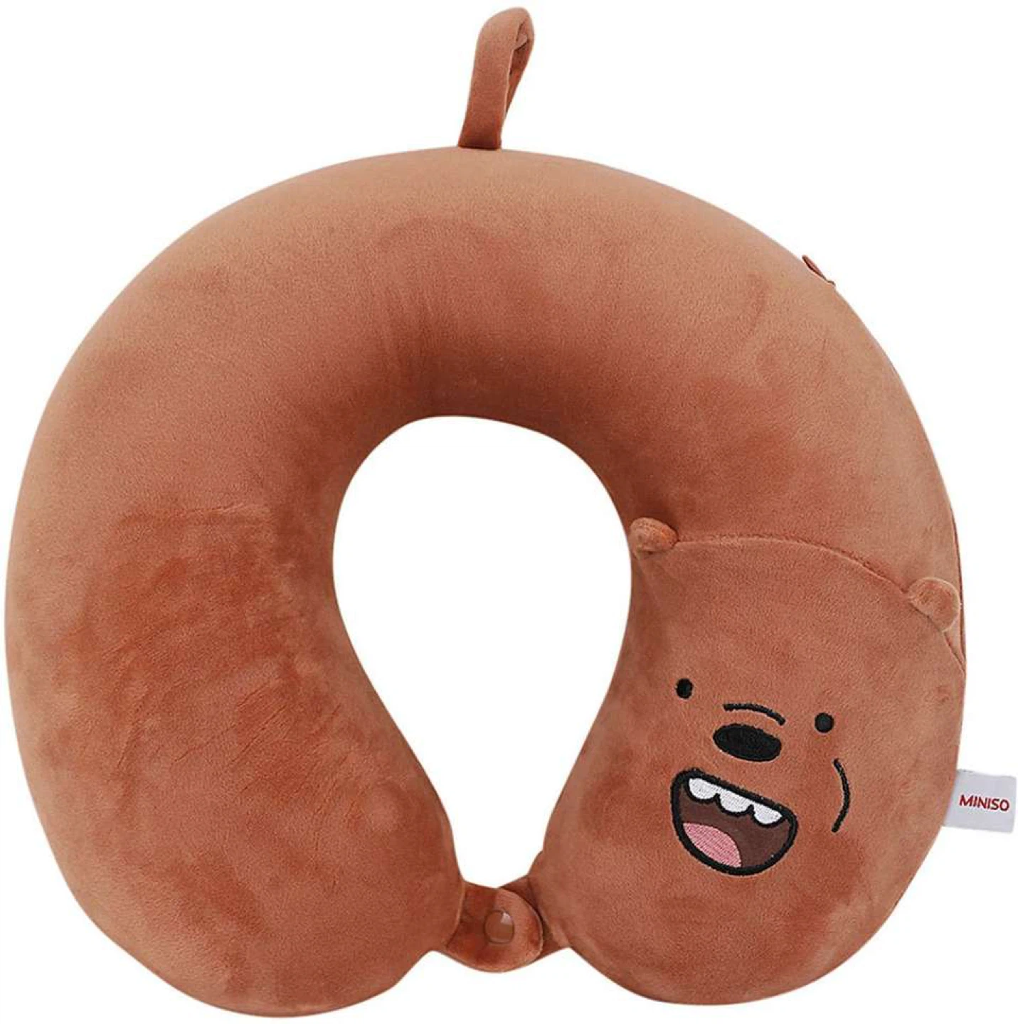 MINISO We Bare Bears Grizz Travel Neck Pillow