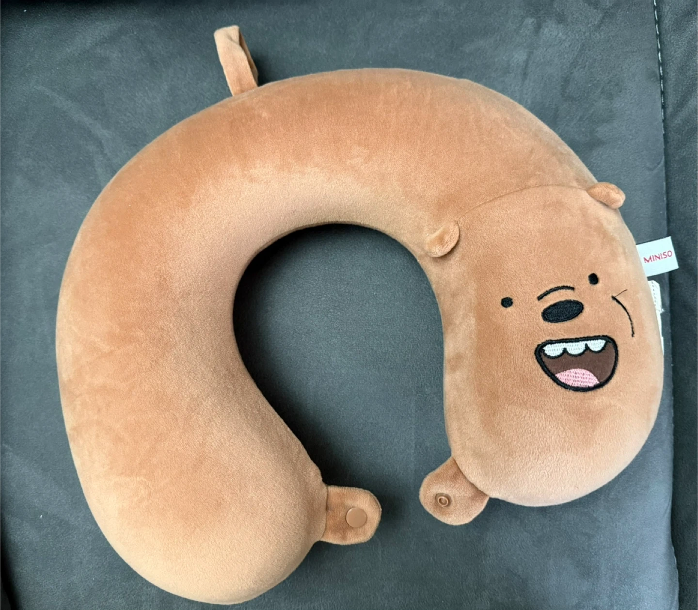 MINISO We Bare Bears Grizz Travel Neck Pillow - photo 4