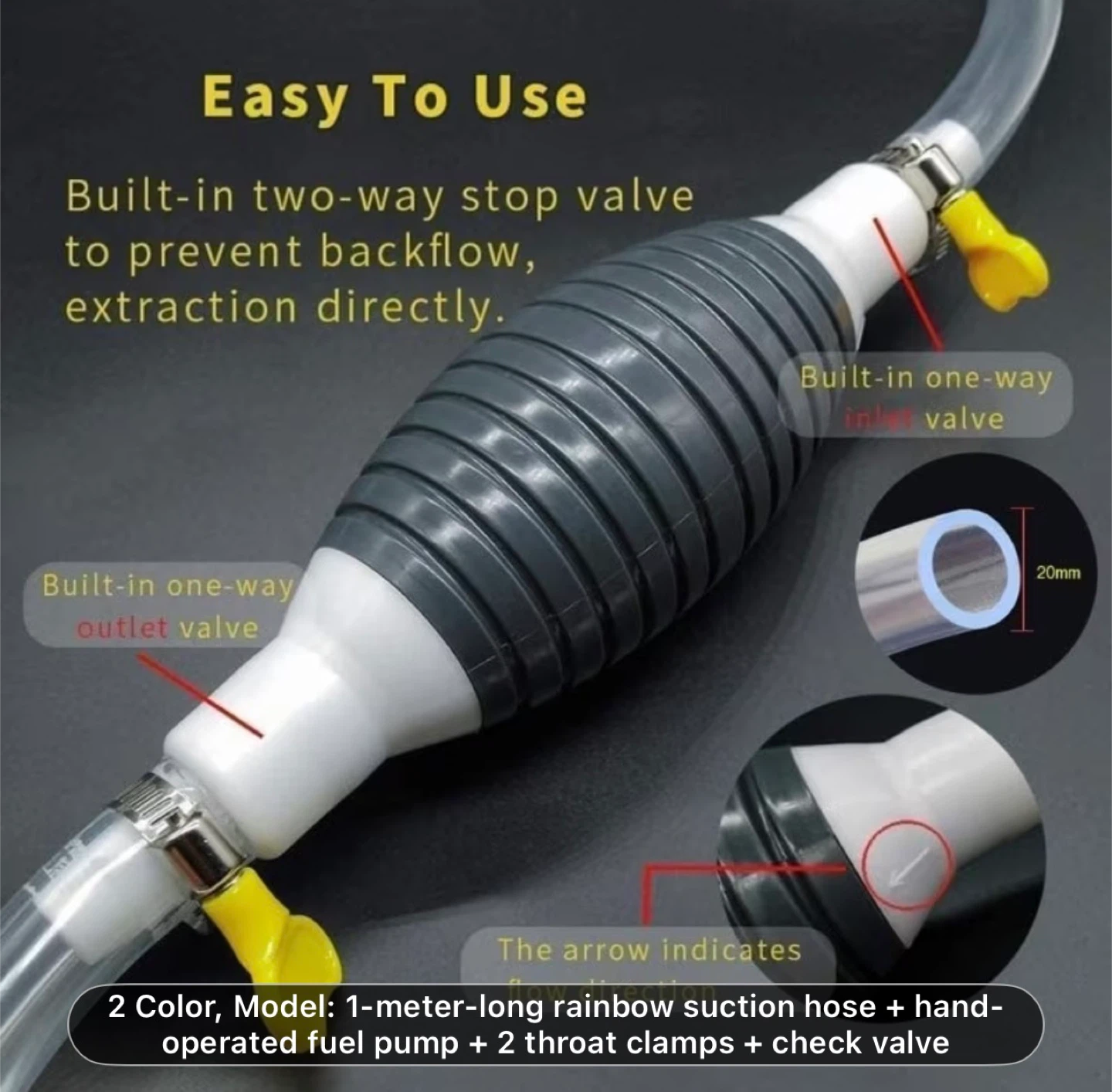 Multifunctional Liquid Suction Pump, Manual Fuel Transfer Pump - photo 5