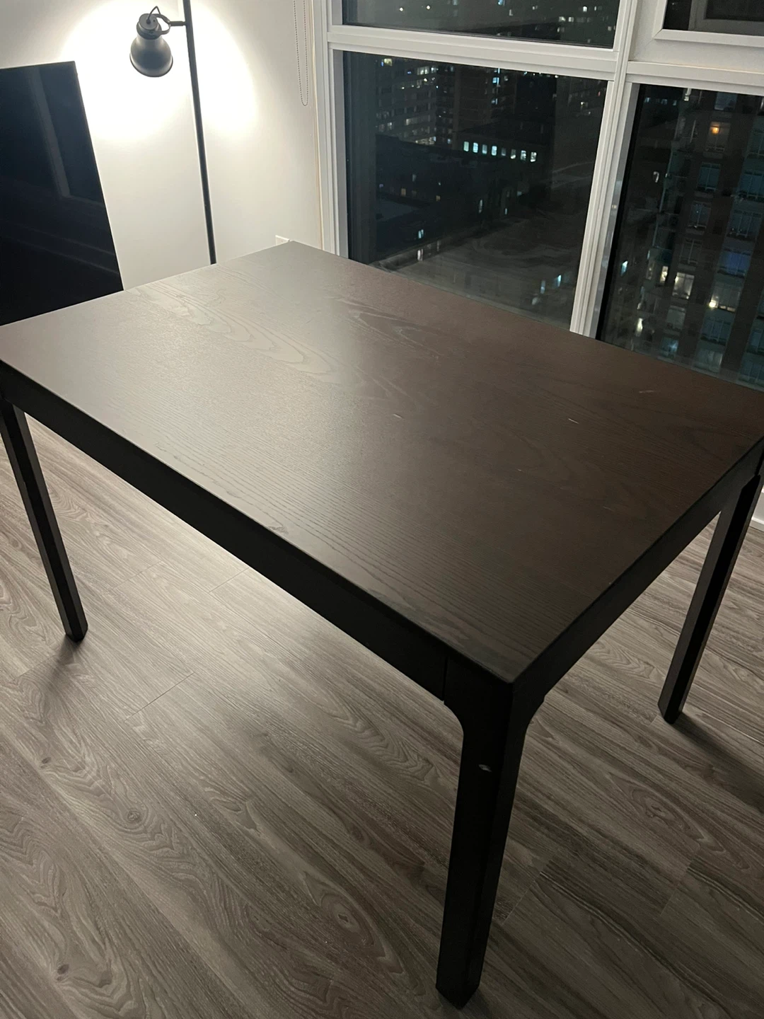 IKEA Extendable Dining Table with 6 chairs- Dark Wood - photo 2