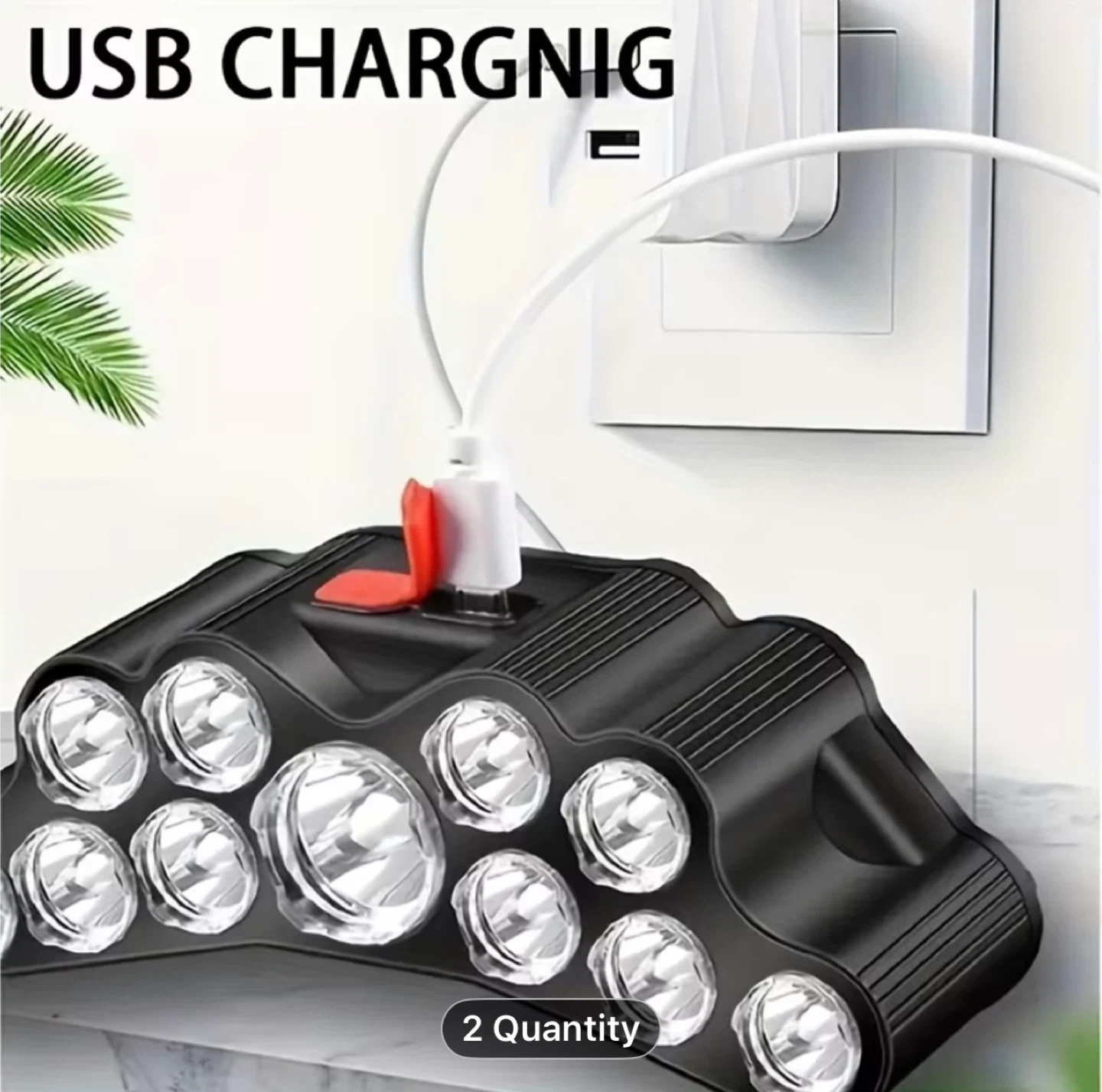 1pcs 11 Core LED Headlamp, Outdoor USB LED