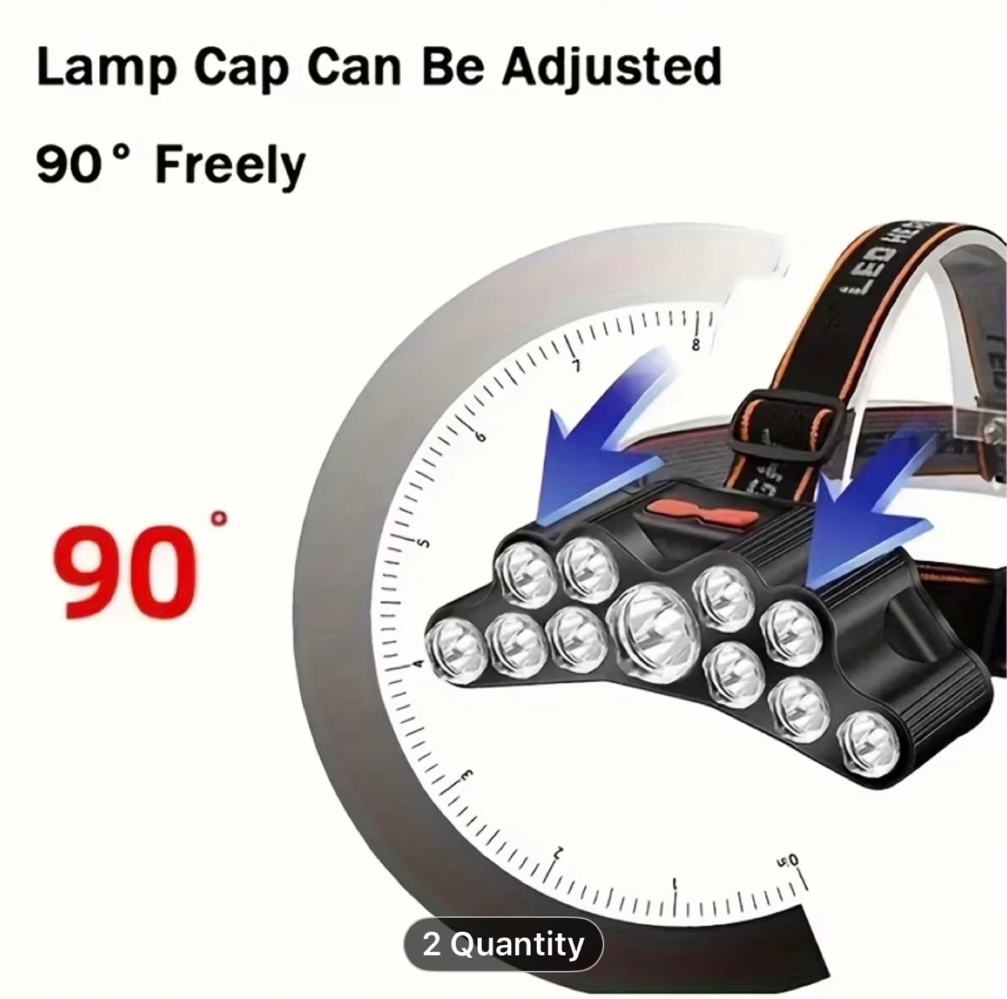1pcs 11 Core LED Headlamp, Outdoor USB LED - photo 3