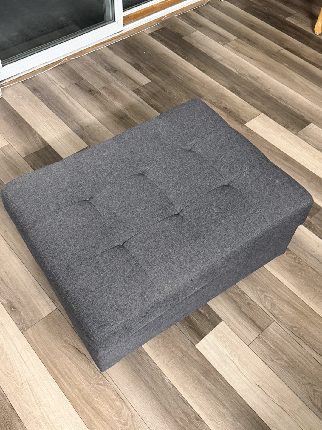 Grey Storage Ottoman