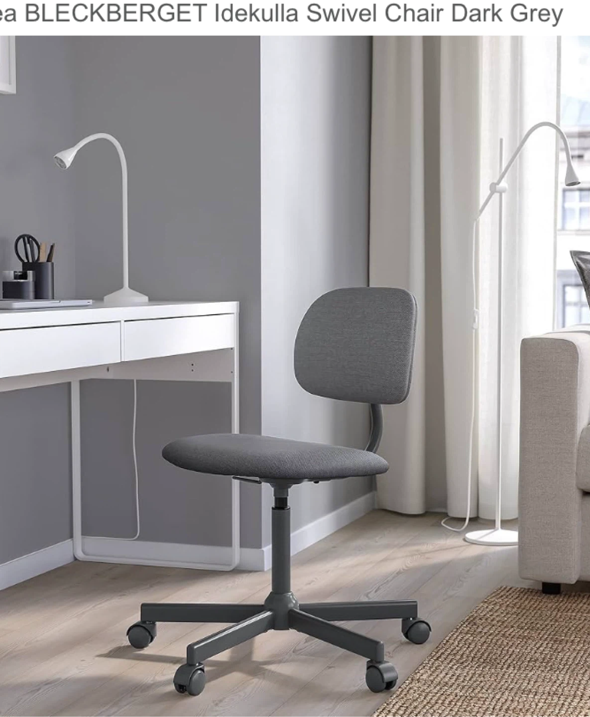 Ikea BLECKBERGET Swivel Chair - Dark Grey - photo 4