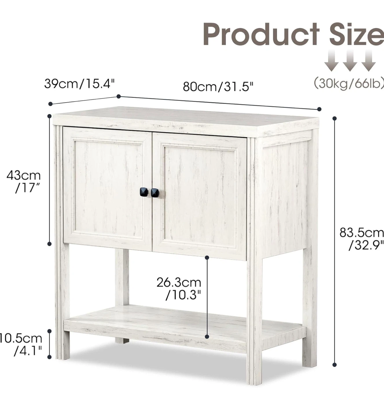 Farmhouse Entryway Table with Storage – 31.5" Narrow Console Tab - photo 2