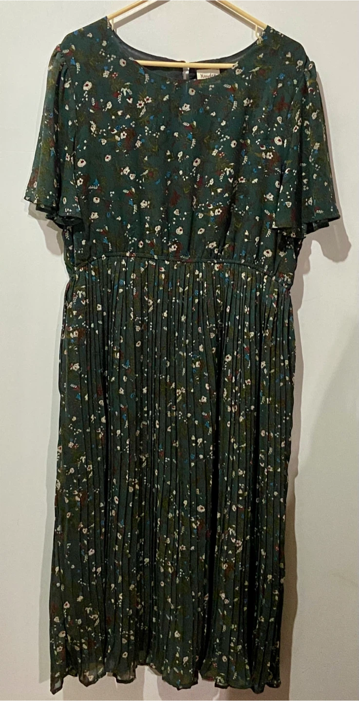 Hayden Los Angeles Floral Pleated Dress 1XL