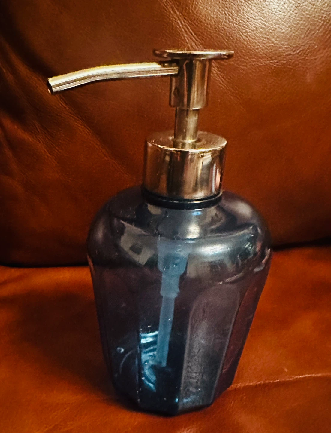 Blue plastic Soap Dispenser