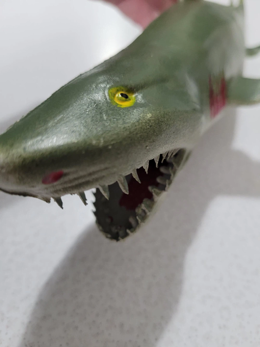 Vintage rubber Green Shark Toy Figure - photo 2