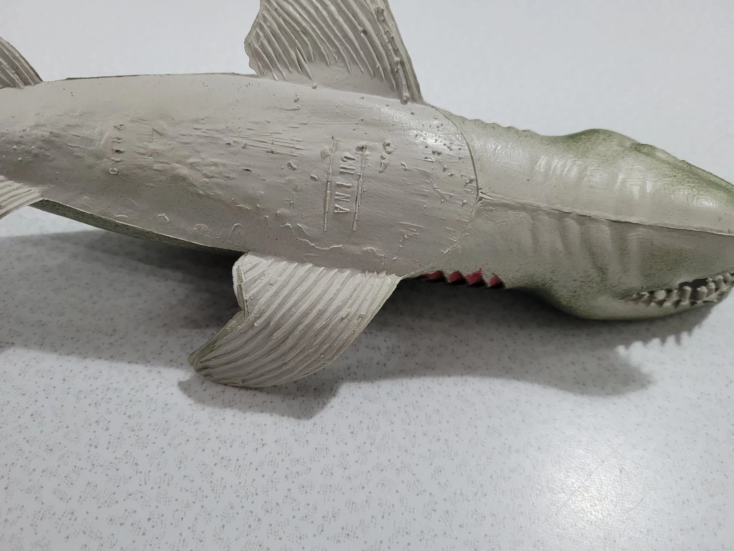 Vintage rubber Green Shark Toy Figure - photo 3