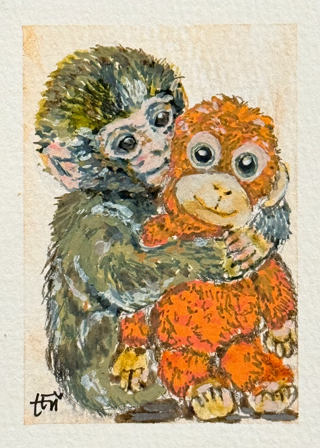 Punch - Miniature Mixed Media Art