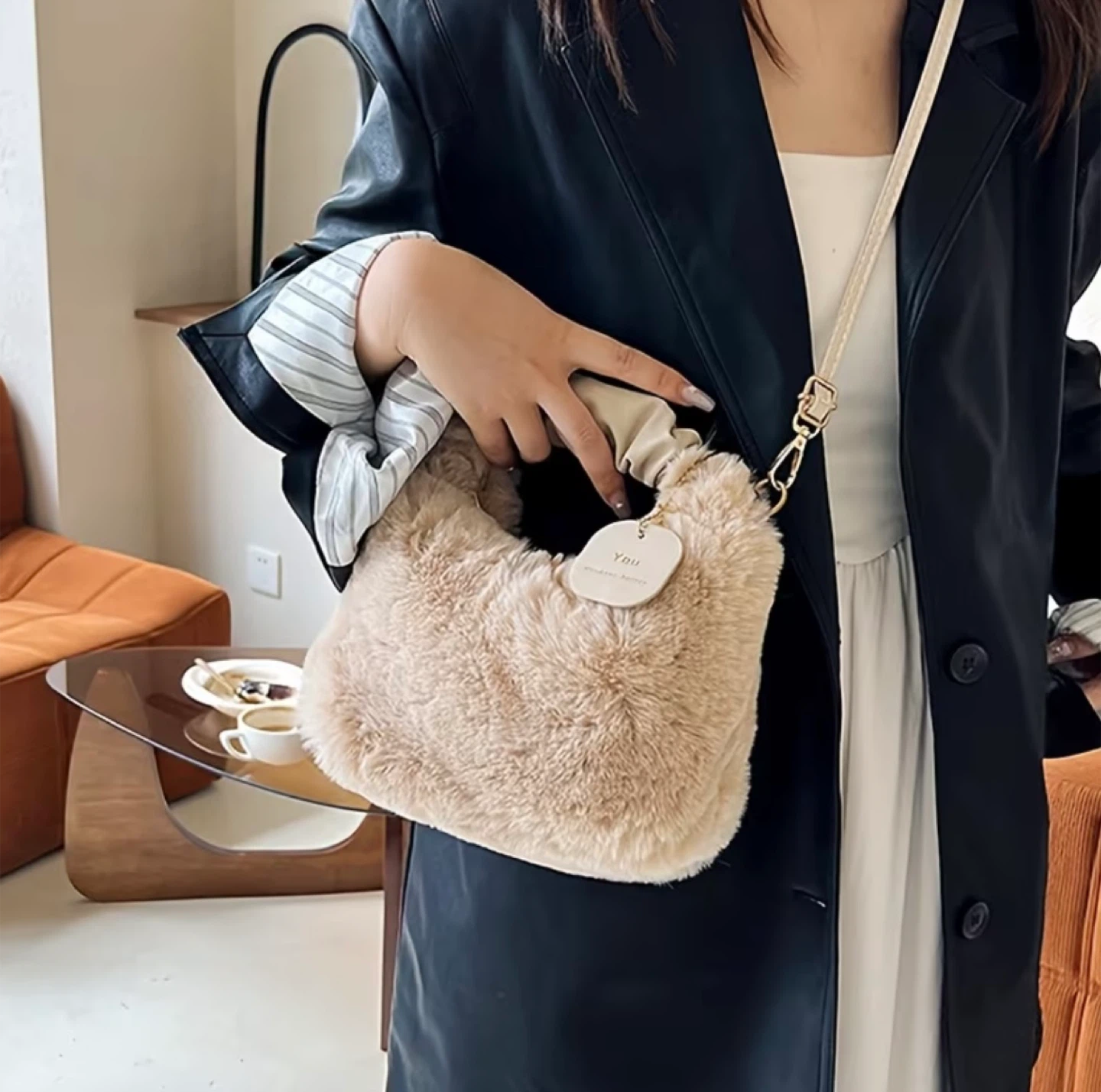 New  Plush Bag - Beige - photo 2