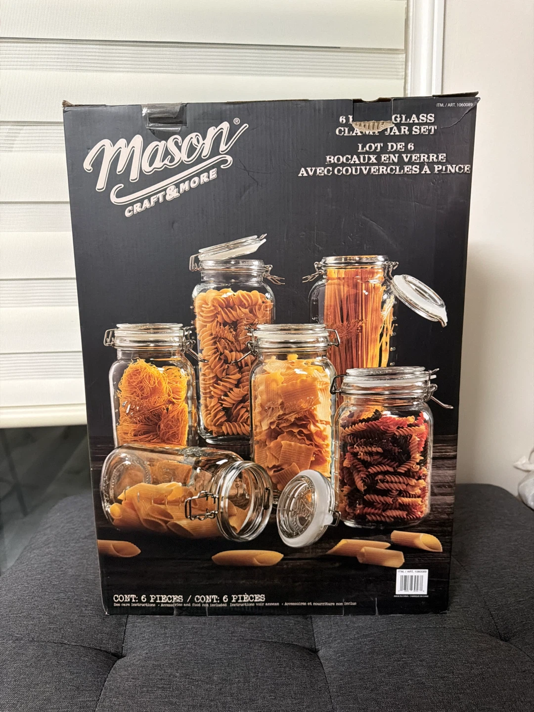 Mason Craft & More 6 Piece Glass Clamp Jar Set - photo 2