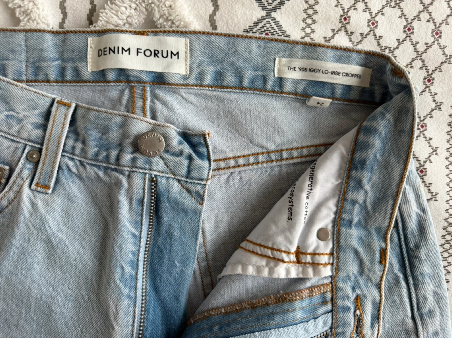 Denim Forum '90s Baggy Lo-Rise Cropped Jeans - photo 5