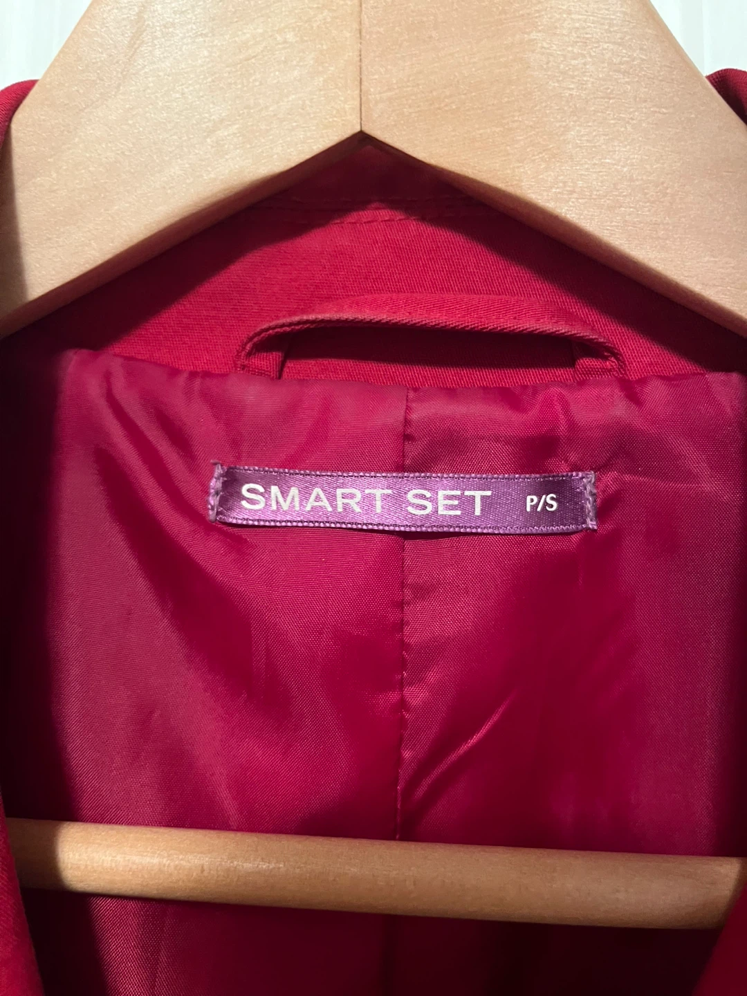 Smart Set Red Cotton Blend  Coat - photo 3