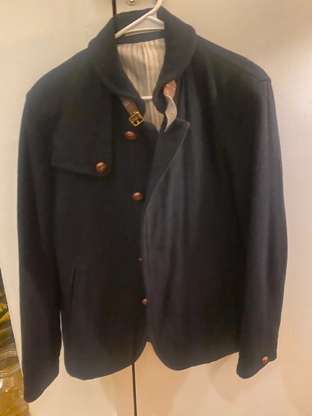 BOYCOTT Navy Wool Blazer Jacket