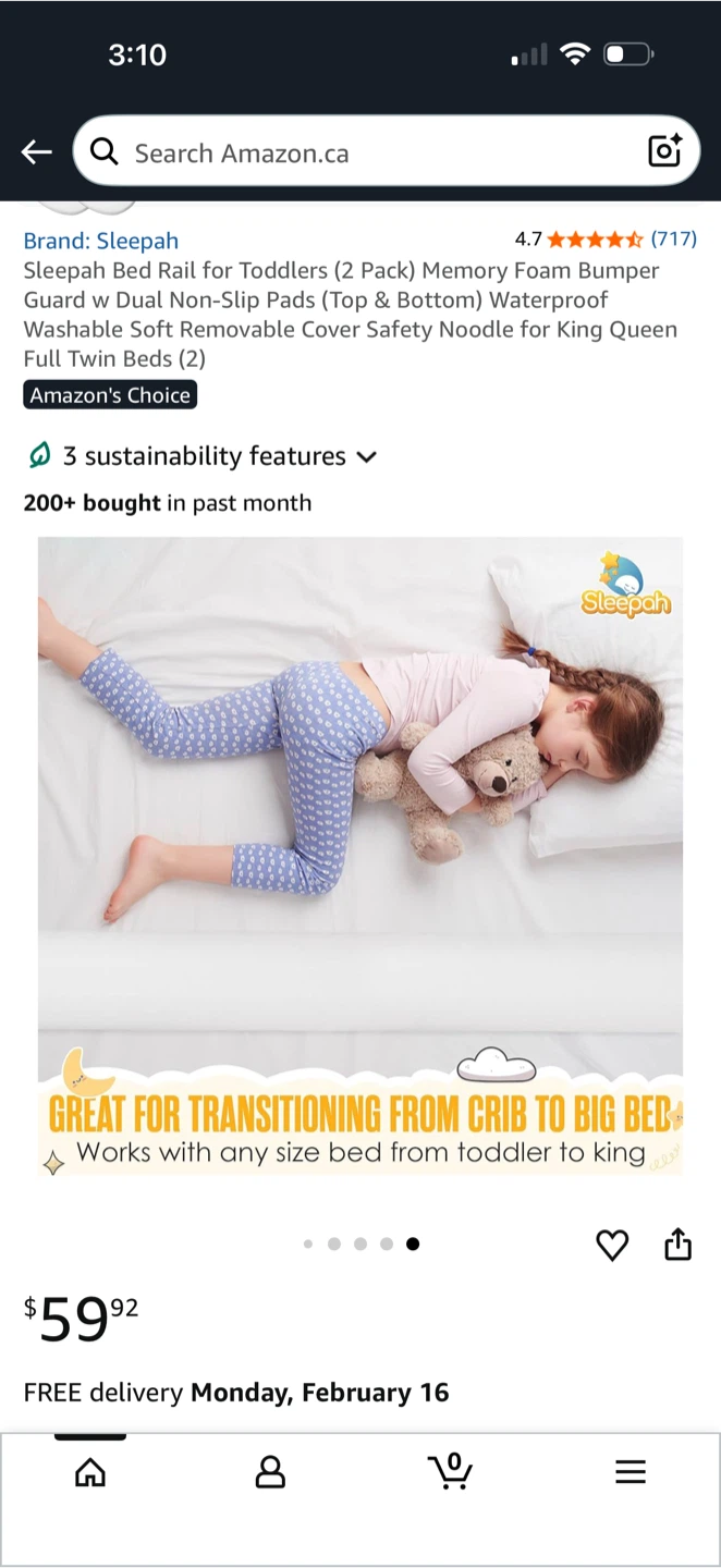 Sleepah Bed Rail for Toddlers (2 Pack) - photo 2