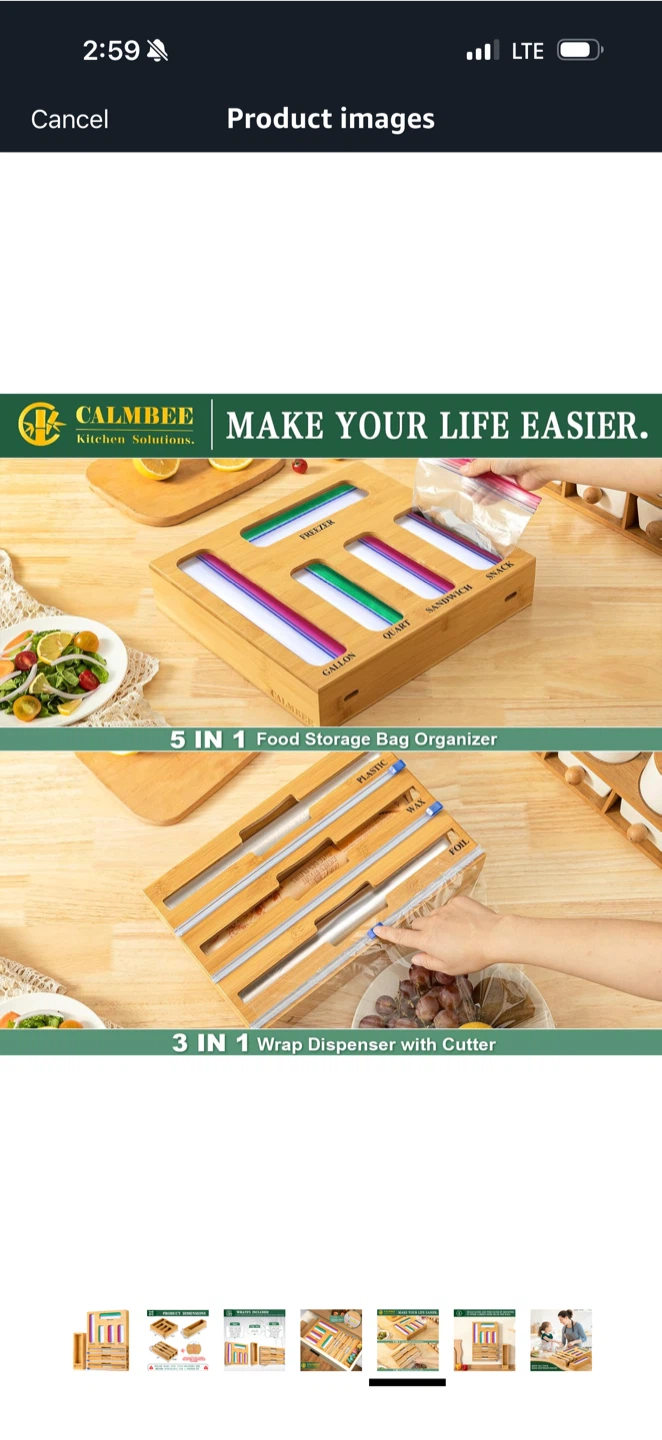 CALMBEE Food Storage Bag Organizer - photo 2