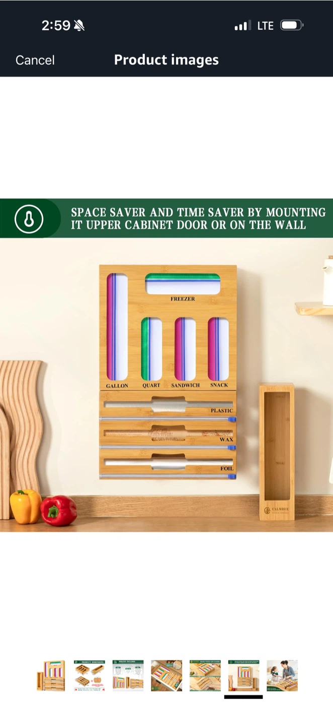 CALMBEE Food Storage Bag Organizer