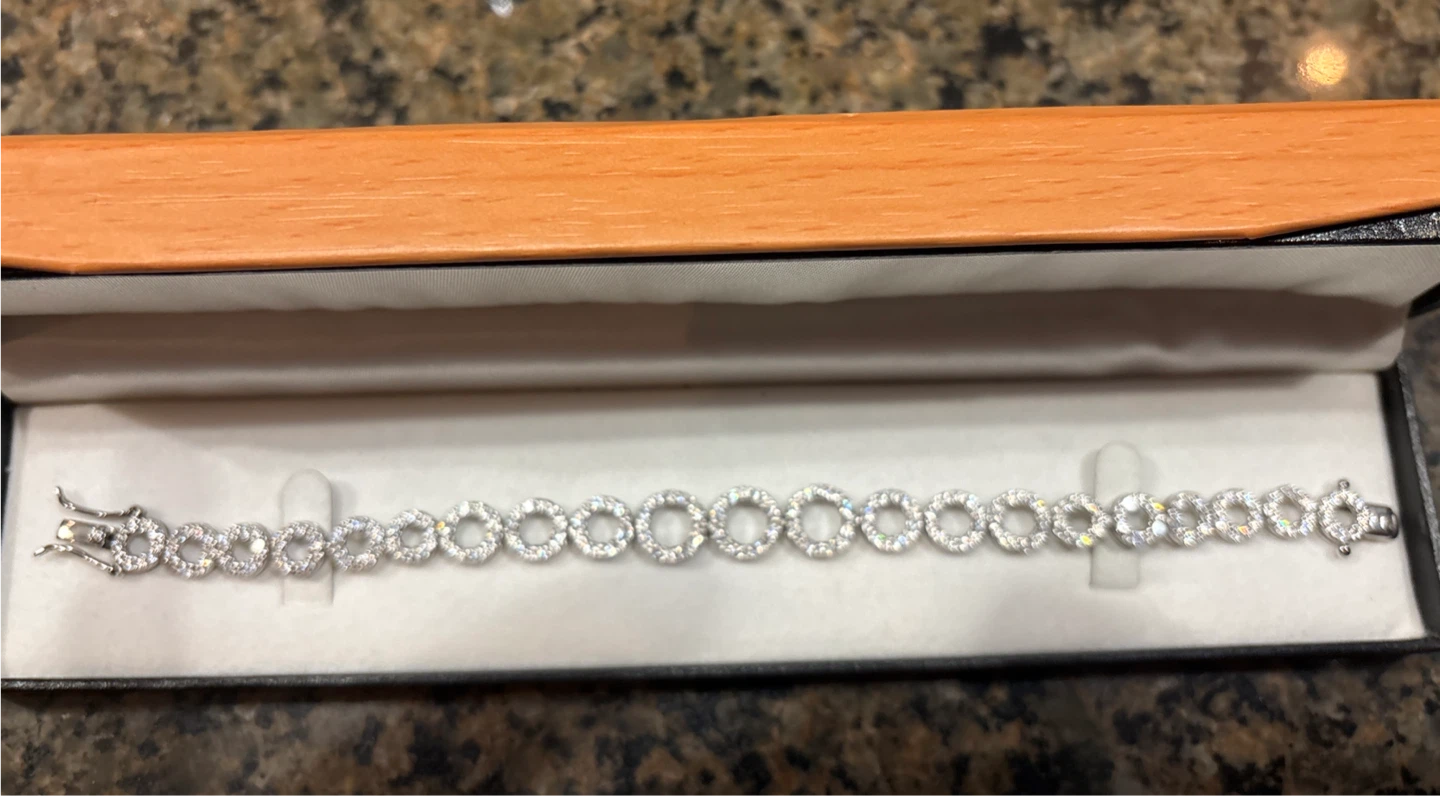 New!!cubic zirconia silver Tennis Bracelet - photo 4