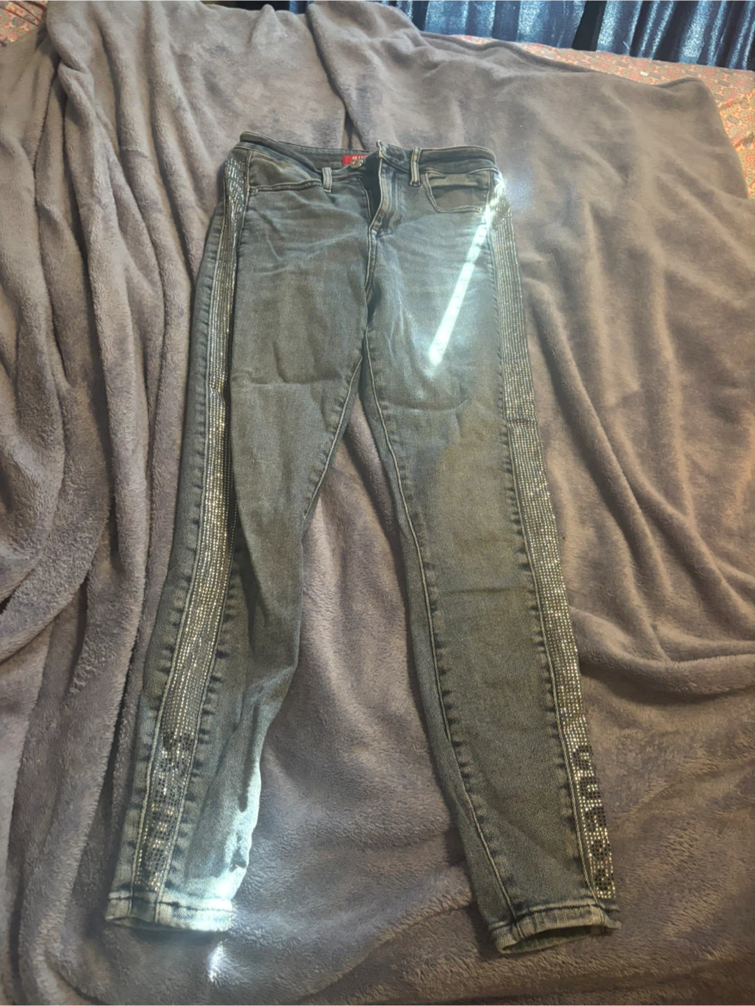 Guess Women's Jeans Embellished Skinny Fit