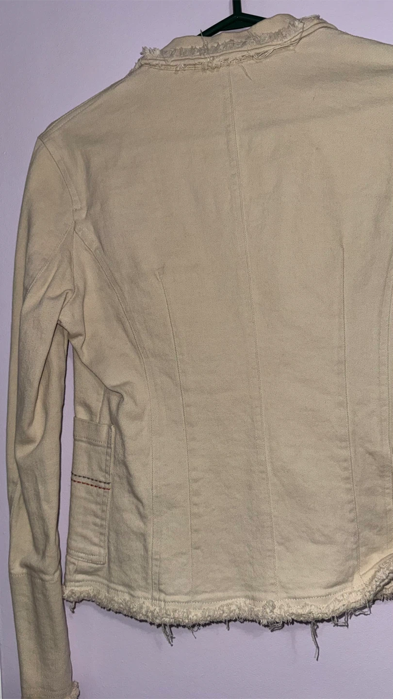 American Jeans Beige Denim Jacket Size M - photo 4