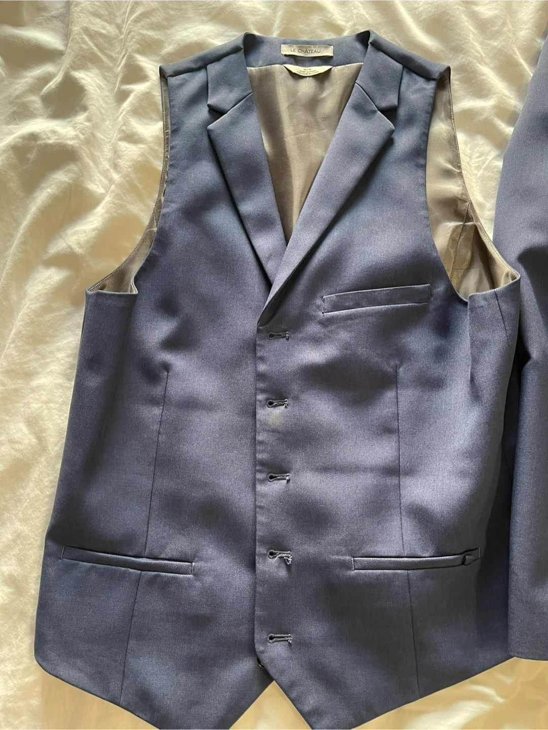 Le Château Blue Suit Jacket and Vest - photo 4