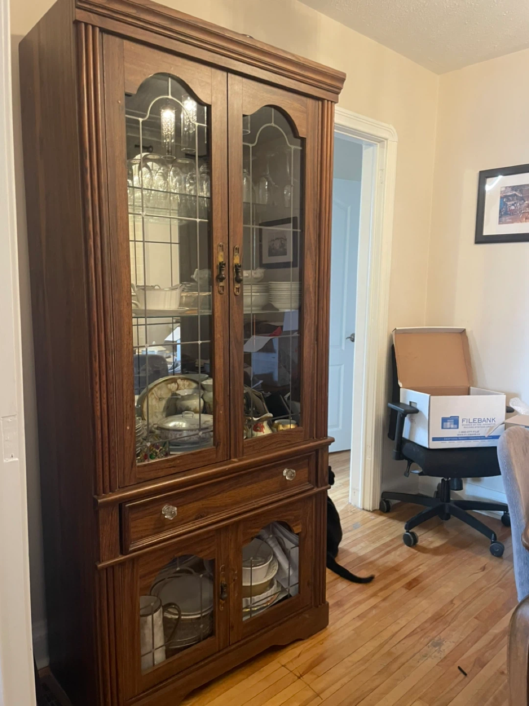 Wooden China Cabinet with Glass Doors - photo 5