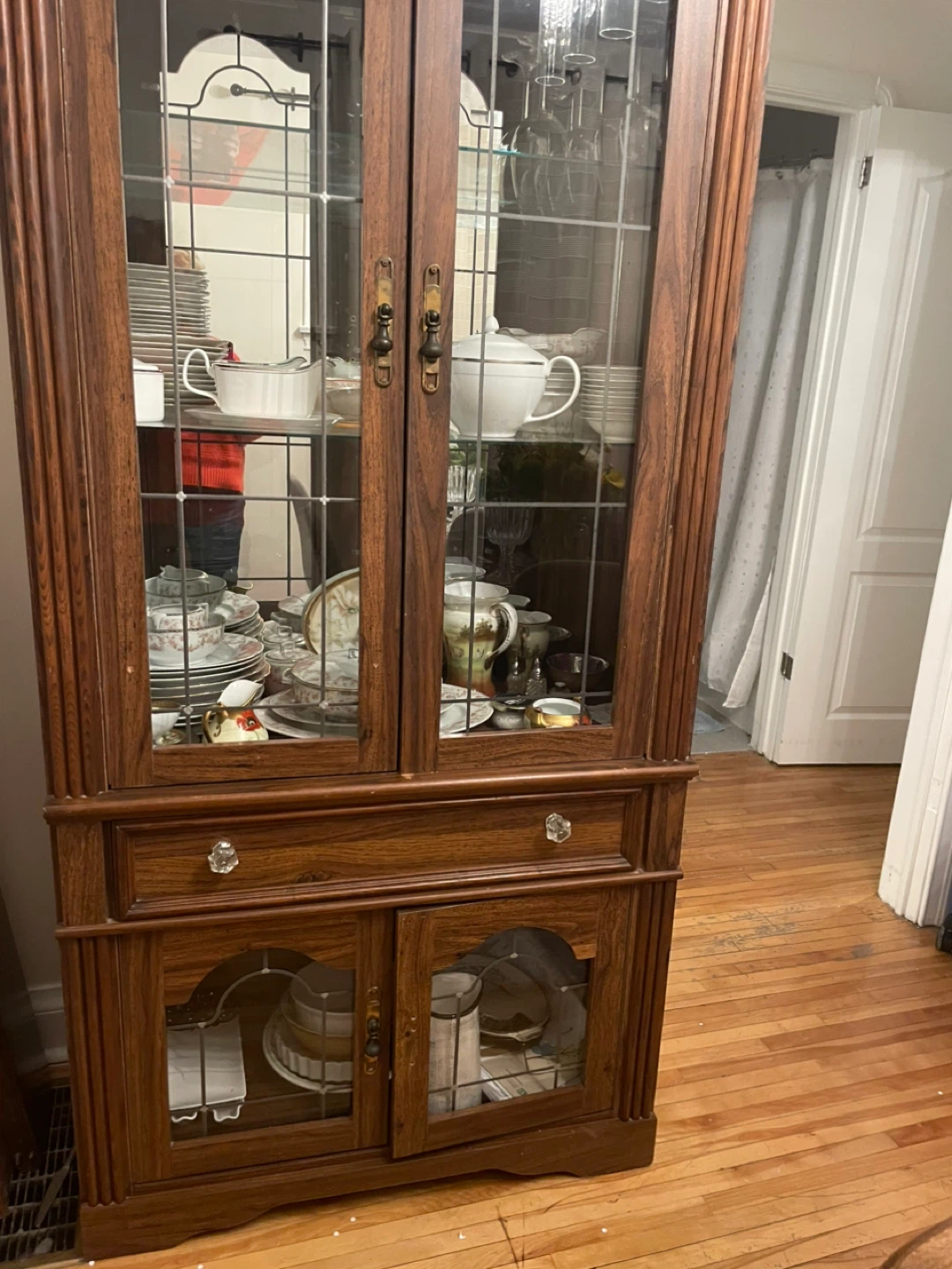 Wooden China Cabinet with Glass Doors - photo 4